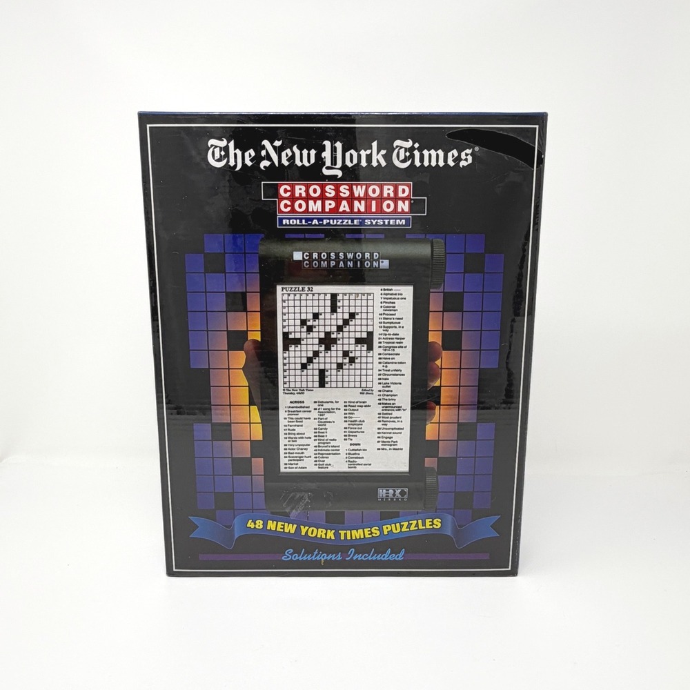Vintage NY Times Crossword Companion Roll-A-Puzzle 48 Puzzles Sealed Herbko